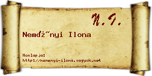 Neményi Ilona névjegykártya